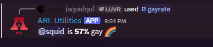 Gayrate command screenshot